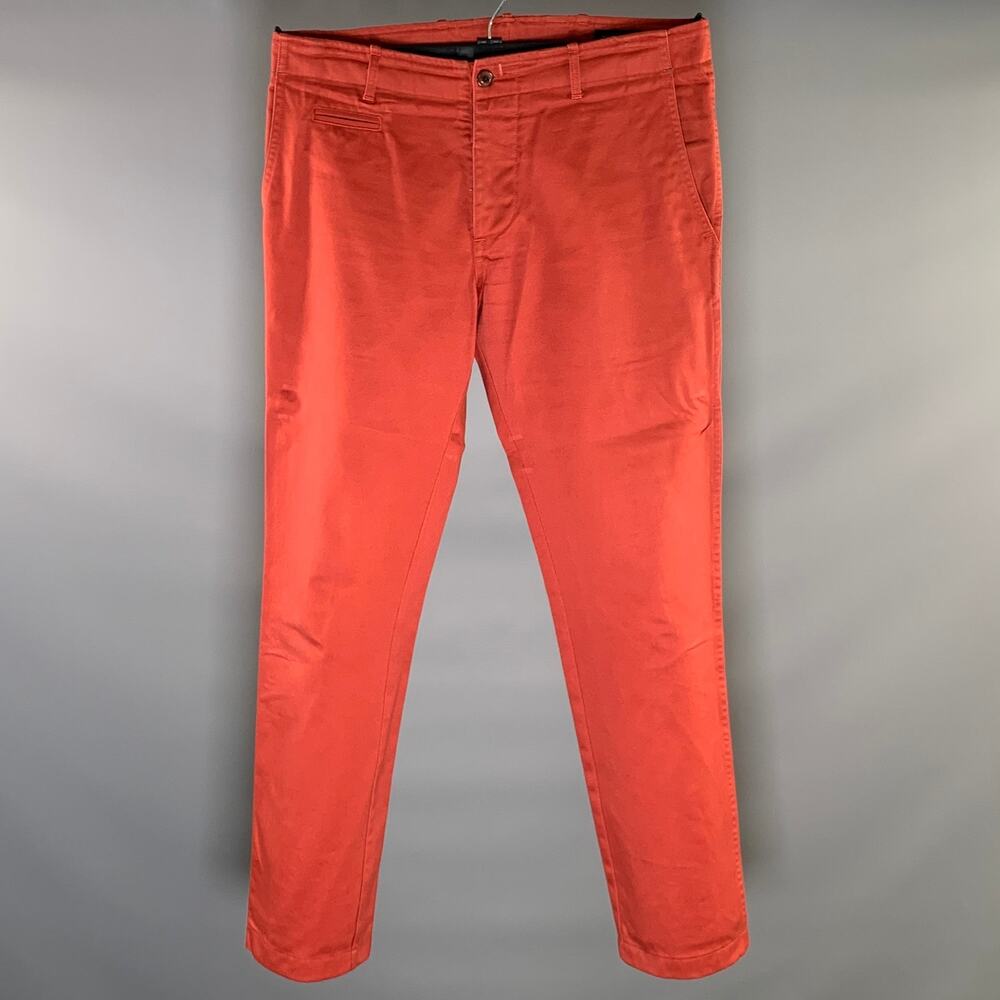 WINGS + HORNS Size 34 Red Cotton Chino Casual Pants